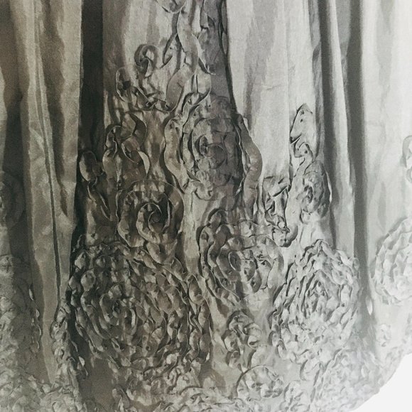 Classic BLACK DRESS unique w fancy applique, sleeveless - Picture 13 of 13